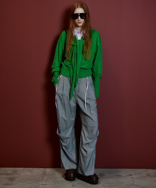 MAISON SPECIAL（メゾンスペシャル）の「【2026Autumn PRE-ORDER】Scarf Knit Top/マフラーニットトップ（ニット/セーター・レディース・グリーン/グレー/ブラック・FREE）」の11枚目の写真