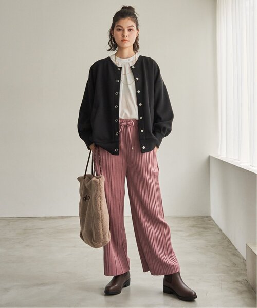 ikka(イッカ)の「前後2WAYバンドカラーシャツ(シャツ/ブラウス・レディース・グリーン/オフホワイト/ピンク/グレイッシュベージュ/チャコール/ブルー・M/L)」の10枚目の写真