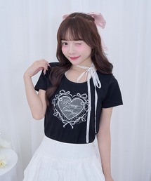 Honey Cinnamon | HeartレースTシャツ(Tシャツ/カットソー)