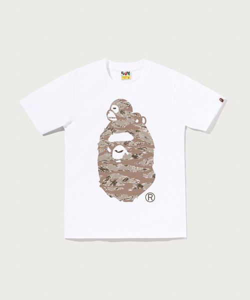 A BATHING APE（アベイシングエイプ）の「TIGER CAMO MILO ON BIG APE TEE（Tシャツ/カットソー・レディース・ブラック×ピンク/ホワイト系その他2/ブラック系その他/ホワイト×ピンク・X-SMALL/MEDIUM/SMALL）」の2枚目の写真