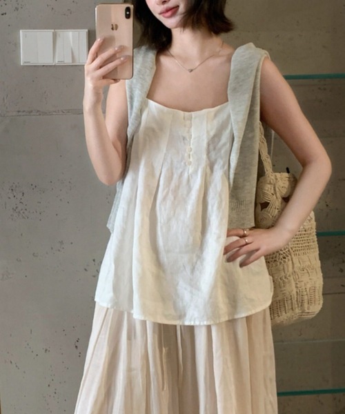 FAVORITO(ファヴォリート)の「キャミソール(キャミソール・レディース・オフホワイト/ライトピンク/ライトブルー・F)」の7枚目の写真