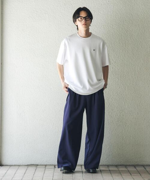 SENSE OF PLACE by URBAN RESEARCH(センスオブプレイスバイアーバンリサーチ)の「ワンポイントシシュウロゴTシャツ(Tシャツ/カットソー・メンズ・チャコールグレー/ホワイト/ブルー/ホワイト系その他・LARGE/MEDIUM)」の6枚目の写真