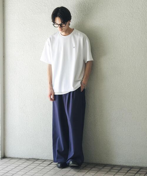 SENSE OF PLACE by URBAN RESEARCH(センスオブプレイスバイアーバンリサーチ)の「ワンポイントシシュウロゴTシャツ(Tシャツ/カットソー・メンズ・チャコールグレー/ホワイト/ブルー/ホワイト系その他・LARGE/MEDIUM)」の7枚目の写真