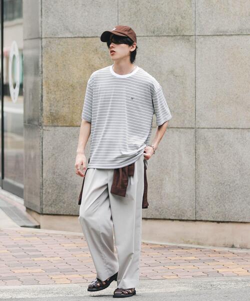 SENSE OF PLACE by URBAN RESEARCH(センスオブプレイスバイアーバンリサーチ)の「ワンポイントシシュウロゴTシャツ(Tシャツ/カットソー・メンズ・チャコールグレー/ホワイト/ブルー/ホワイト系その他・LARGE/MEDIUM)」の12枚目の写真