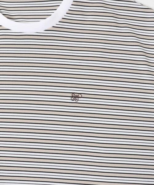 SENSE OF PLACE by URBAN RESEARCH(センスオブプレイスバイアーバンリサーチ)の「ワンポイントシシュウロゴTシャツ(Tシャツ/カットソー・メンズ・チャコールグレー/ホワイト/ブルー/ホワイト系その他・LARGE/MEDIUM)」の14枚目の写真