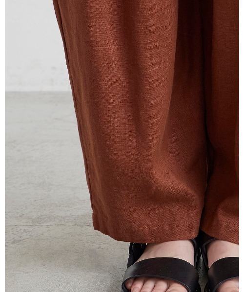 HEAVENLY（ヘブンリー）の「【 HEAVENLY / ヘブンリー 】 9x9 Heavy Linen Tuck Pants / 9×9 ヘビーリネン タック パンツ　2637041　DLI（その他パンツ・レディース・ブラウン/ブラック・FREE）」の14枚目の写真