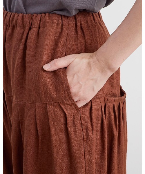 HEAVENLY（ヘブンリー）の「【 HEAVENLY / ヘブンリー 】 9x9 Heavy Linen Tuck Pants / 9×9 ヘビーリネン タック パンツ　2637041　DLI（その他パンツ・レディース・ブラウン/ブラック・FREE）」の16枚目の写真
