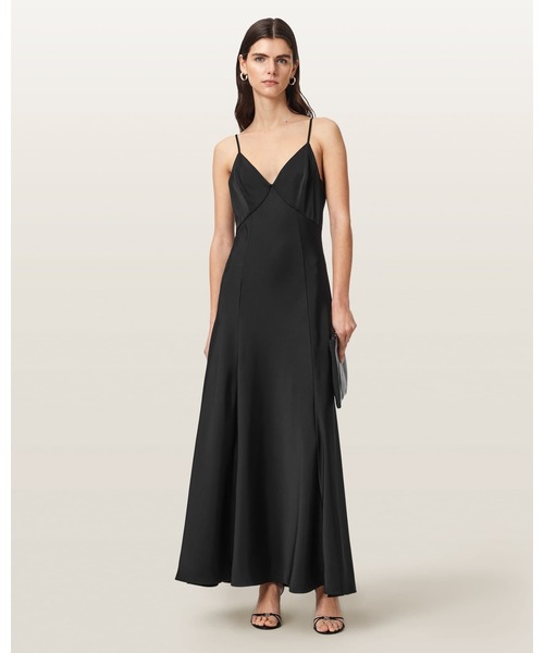 ALLSAINTS(オールセインツ)の「IRINA MAXI SLIP DRESS | IRINA マキシ スリップ ドレス・ワンピース(ワンピース・レディース・ブラック・10/8/6)」の1枚目の写真
