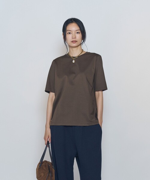 1er Arrondissement（プルミエアロンディスモン）の「スーピマポンチコンパクトＴシャツ（Tシャツ/カットソー・レディース・オフホワイト/ブラック系その他3/ブラウン系その他5・FREE）」の3枚目の写真