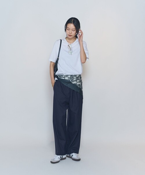 1er Arrondissement（プルミエアロンディスモン）の「スーピマポンチコンパクトＴシャツ（Tシャツ/カットソー・レディース・オフホワイト/ブラック系その他3/ブラウン系その他5・FREE）」の15枚目の写真