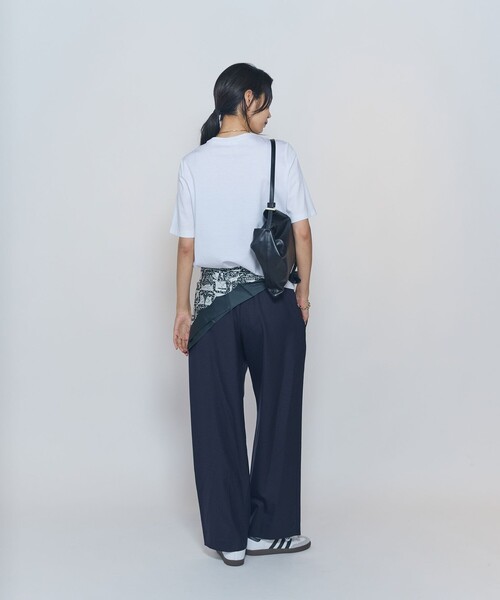 1er Arrondissement（プルミエアロンディスモン）の「スーピマポンチコンパクトＴシャツ（Tシャツ/カットソー・レディース・オフホワイト/ブラック系その他3/ブラウン系その他5・FREE）」の4枚目の写真