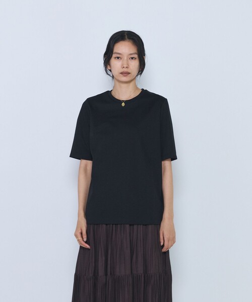 1er Arrondissement（プルミエアロンディスモン）の「スーピマポンチコンパクトＴシャツ（Tシャツ/カットソー・レディース・オフホワイト/ブラック系その他3/ブラウン系その他5・FREE）」の9枚目の写真