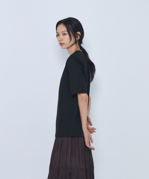 1er Arrondissement（プルミエアロンディスモン）の「スーピマポンチコンパクトＴシャツ（Tシャツ/カットソー・レディース・オフホワイト/ブラック系その他3/ブラウン系その他5・FREE）」の10枚目の写真