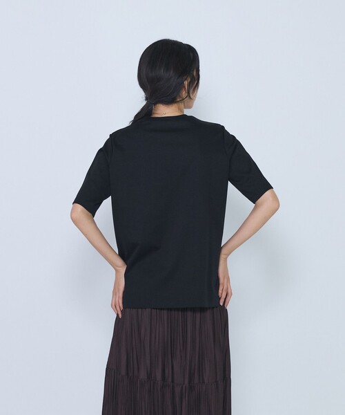 1er Arrondissement（プルミエアロンディスモン）の「スーピマポンチコンパクトＴシャツ（Tシャツ/カットソー・レディース・オフホワイト/ブラック系その他3/ブラウン系その他5・FREE）」の11枚目の写真