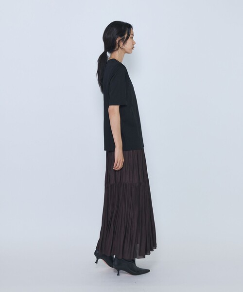 1er Arrondissement（プルミエアロンディスモン）の「スーピマポンチコンパクトＴシャツ（Tシャツ/カットソー・レディース・オフホワイト/ブラック系その他3/ブラウン系その他5・FREE）」の18枚目の写真