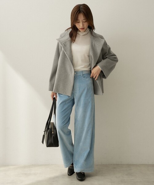 UNTITLED(アンタイトル)の「コーデュロイワイドパンツ(その他パンツ・レディース・ブラウン系/ライトベージュ/オフホワイト/ブラウン系6/ブルー・04/03/02/01/00/46/44/42)」の21枚目の写真