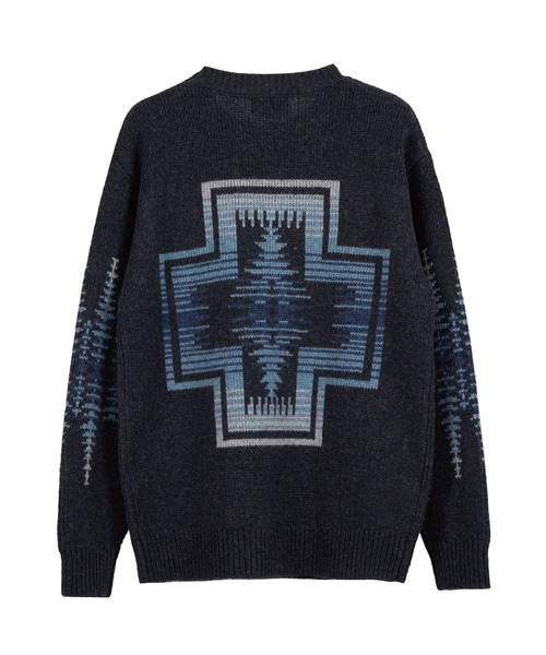 PENDLETON（ペンドルトン）の「シェットランドウール ジャガードクルーネックニット（ニット/セーター・メンズ・タン/杢グレー/ブラック・LARGE/SMALL/MEDIUM）」の8枚目の写真