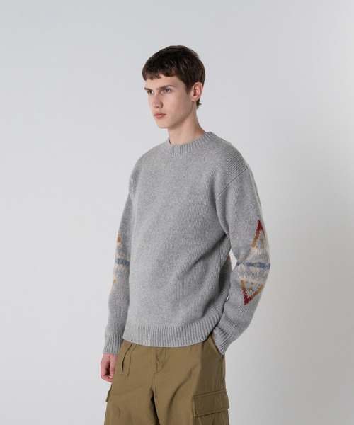PENDLETON（ペンドルトン）の「シェットランドウール ジャガードクルーネックニット（ニット/セーター・メンズ・タン/杢グレー/ブラック・LARGE/SMALL/MEDIUM）」の16枚目の写真