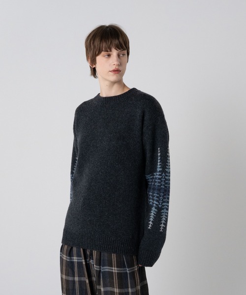 PENDLETON（ペンドルトン）の「シェットランドウール ジャガードクルーネックニット（ニット/セーター・メンズ・タン/杢グレー/ブラック・LARGE/SMALL/MEDIUM）」の18枚目の写真