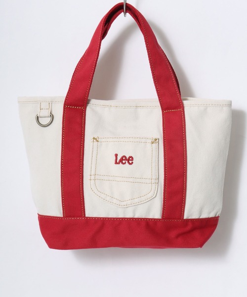 Lee(リー)の「Lee/リー キャンバス ロゴ ワンポイント刺繍 ワークポケット ミニトートバッグ/ランチバッグ/レディース メンズ(トートバッグ・レディース・ネイビー/グリーン/インディゴブルー/ブラック/レッド・FREE)」の10枚目の写真