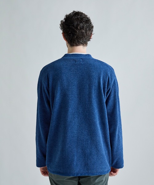 MEN'S BIGI(メンズビギ)の「モールヘリンボン ボタンレスカーディガン(カーディガン/ボレロ・メンズ・パープル/ブルー/ブラック・03/02)」の5枚目の写真