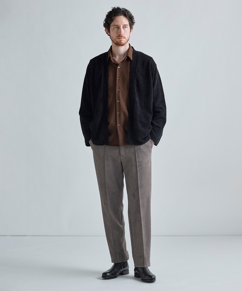 MEN'S BIGI(メンズビギ)の「モールヘリンボン ボタンレスカーディガン(カーディガン/ボレロ・メンズ・パープル/ブルー/ブラック・03/02)」の8枚目の写真