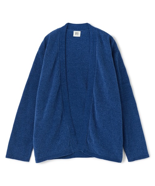 MEN'S BIGI(メンズビギ)の「モールヘリンボン ボタンレスカーディガン(カーディガン/ボレロ・メンズ・パープル/ブルー/ブラック・03/02)」の9枚目の写真