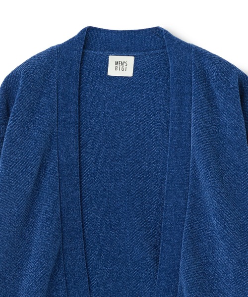 MEN'S BIGI(メンズビギ)の「モールヘリンボン ボタンレスカーディガン(カーディガン/ボレロ・メンズ・パープル/ブルー/ブラック・03/02)」の12枚目の写真