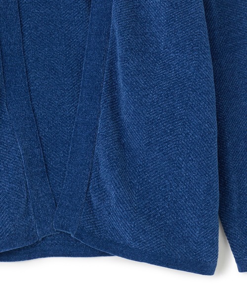 MEN'S BIGI(メンズビギ)の「モールヘリンボン ボタンレスカーディガン(カーディガン/ボレロ・メンズ・パープル/ブルー/ブラック・03/02)」の16枚目の写真