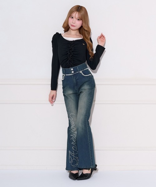 apres jour(アプレジュール)の「レイヤード風ギャザードッキングトップス(Tシャツ/カットソー・レディース・グレー/アイボリー/サックスブルー/ブラック・FREE/X-LARGE)」の18枚目の写真