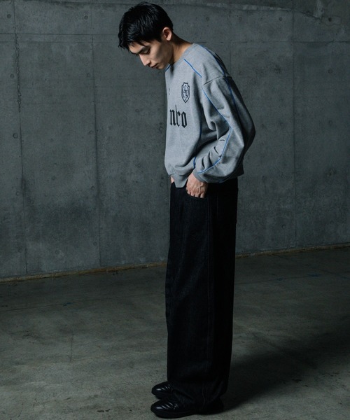 ALAND（エーランド）の「ALAND×UMBRO／フェードレターロゴパンツ（デニムパンツ・メンズ・ブラック/ブルー・LARGE/MEDIUM）」の15枚目の写真