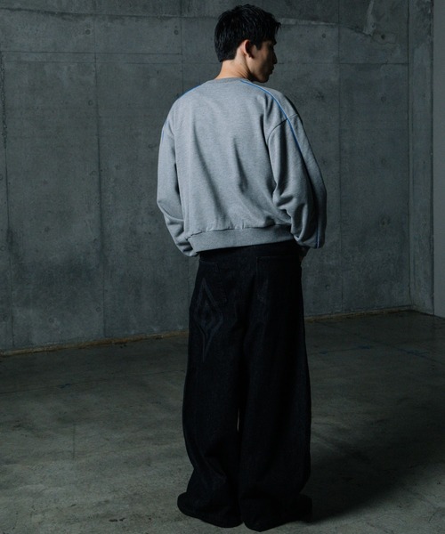 ALAND（エーランド）の「ALAND×UMBRO／フェードレターロゴパンツ（デニムパンツ・メンズ・ブラック/ブルー・LARGE/MEDIUM）」の16枚目の写真