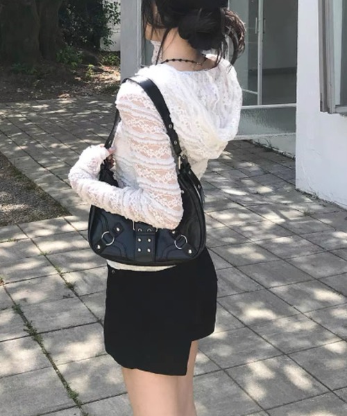 Vipoa（ヴィポア）の「Lace zip up hoodie（パーカー・レディース・ホワイト・FREE）」の4枚目の写真
