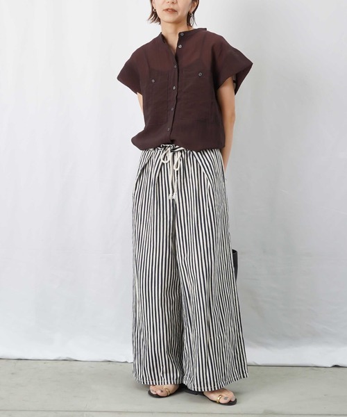 LUCA/LADY LUCK LUCA(ルカ/レディラックルカ)の「LC/LLL シアーフレンチスリーブブラウス(シャツ/ブラウス・レディース・ブラウン/チャコールグレー・FREE)」の17枚目の写真