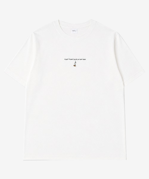 rehacer（レアセル）の「rehacer TEE : Plant Flower Vintage Wash TEE / プラントフラワーヴィンテージウオッシュT-shirt（Tシャツ/カットソー・メンズ・スミクロ/ホワイト・LARGE/MEDIUM/X-LARGE/SMALL）」の5枚目の写真