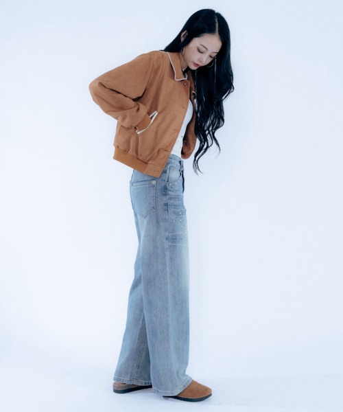 Haze Reverie(ヘイズレヴァリー)の「スタッズルーズデニムパンツ(デニムパンツ・レディース・ブルー・SMALL/MEDIUM/LARGE)」の12枚目の写真