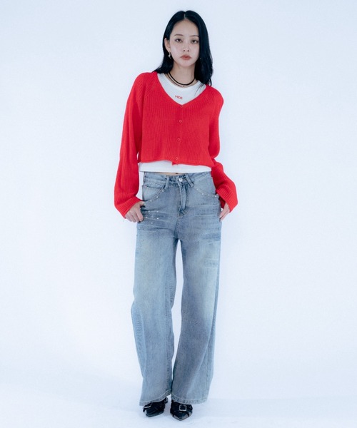 Haze Reverie(ヘイズレヴァリー)の「スタッズルーズデニムパンツ(デニムパンツ・レディース・ブルー・SMALL/MEDIUM/LARGE)」の14枚目の写真