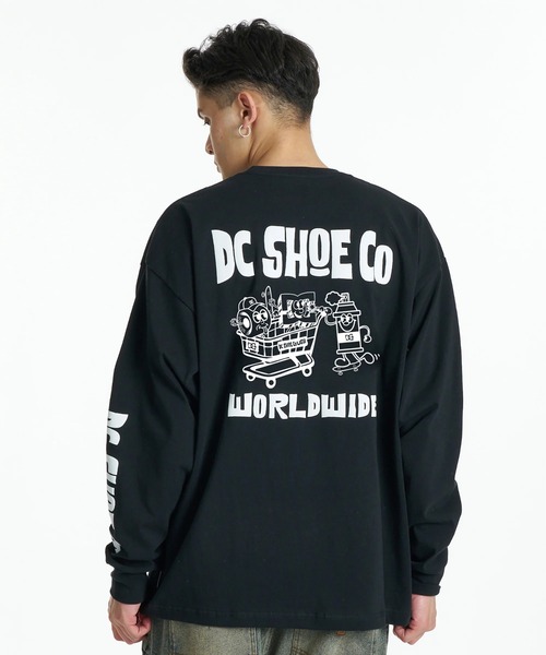 DC SHOES(ディーシーシューズ)の「DC SHOES メンズ 26 MISCHIEF CREW LS ロンT 【2026年秋冬モデル】/バックプリント長袖ロンT(Tシャツ/カットソー・メンズ・ホワイト/ブラック/ブラック系その他・MEDIUM/LARGE/X-LARGE)」の2枚目の写真