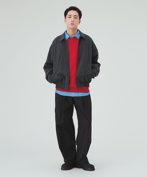 BEAMS HEART(ビームスハート)の「トリコット 1タック ワイド テーパード パンツ(チノパンツ・メンズ・ブラック/ベージュ・LARGE/MEDIUM/SMALL)」の5枚目の写真