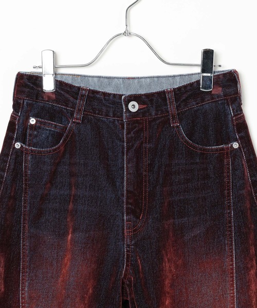PAGEBOY(ページボーイ)の「フロッキーコクーンデニム【セットアップ対応】(デニムパンツ・レディース・レッド・SMALL/MEDIUM)」の17枚目の写真