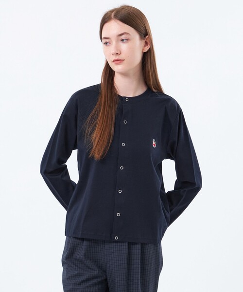 MACKINTOSH PHILOSOPHY(マッキントッシュ フィロソフィー)の「バッキンガムベア ポンチカーディガン(カーディガン/ボレロ・レディース・パープル系その他6/ライトブルー/ダークネイビー・38)」の2枚目の写真