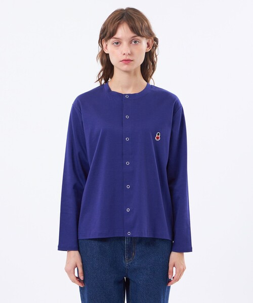 MACKINTOSH PHILOSOPHY(マッキントッシュ フィロソフィー)の「バッキンガムベア ポンチカーディガン(カーディガン/ボレロ・レディース・パープル系その他6/ライトブルー/ダークネイビー・38)」の11枚目の写真