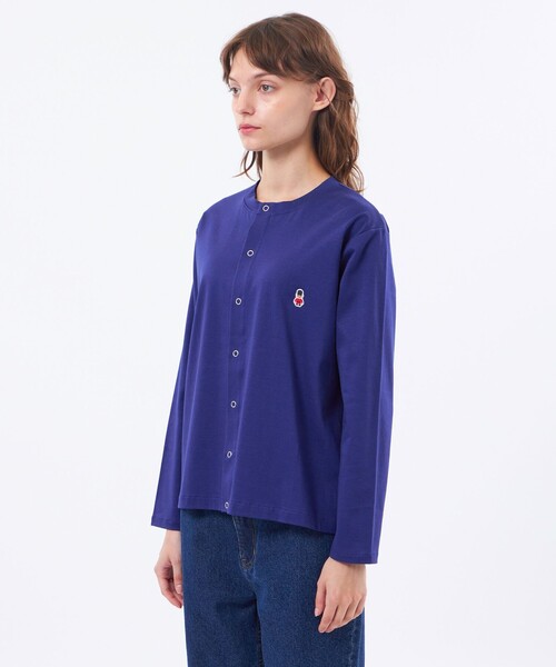 MACKINTOSH PHILOSOPHY(マッキントッシュ フィロソフィー)の「バッキンガムベア ポンチカーディガン(カーディガン/ボレロ・レディース・パープル系その他6/ライトブルー/ダークネイビー・38)」の12枚目の写真