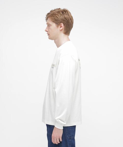 AVIREX（アヴィレックス）の「L/S T-SHIRT "NAVY STENCIL" / 長袖Tシャツ ”ネイビー ステンシル” / AVIREX / アヴィレックス（Tシャツ/カットソー・メンズ・その他5/ブラック/ホワイト・M/2XL/XL/L）」の6枚目の写真