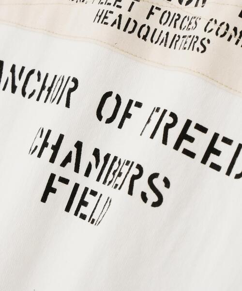 AVIREX（アヴィレックス）の「L/S T-SHIRT "NAVY STENCIL" / 長袖Tシャツ ”ネイビー ステンシル” / AVIREX / アヴィレックス（Tシャツ/カットソー・メンズ・その他5/ブラック/ホワイト・M/2XL/XL/L）」の13枚目の写真