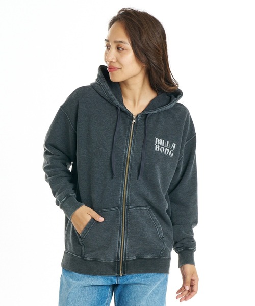 BILLABONG(ビラボン)の「BILLABONG ウィメンズ ACROSS SKIES ZIP HOODIE パーカー 【2026年秋冬モデル】/ビラボンブリーチ加工ジップアップフーディー(パーカー・レディース・パープル系その他/アイボリー/ブラック・MEDIUM)」の15枚目の写真