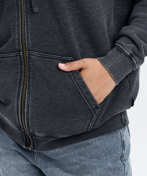 BILLABONG(ビラボン)の「BILLABONG ウィメンズ ACROSS SKIES ZIP HOODIE パーカー 【2026年秋冬モデル】/ビラボンブリーチ加工ジップアップフーディー(パーカー・レディース・パープル系その他/アイボリー/ブラック・MEDIUM)」の5枚目の写真
