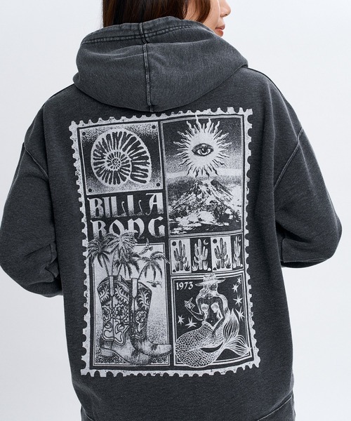 BILLABONG(ビラボン)の「BILLABONG ウィメンズ ACROSS SKIES ZIP HOODIE パーカー 【2026年秋冬モデル】/ビラボンブリーチ加工ジップアップフーディー(パーカー・レディース・パープル系その他/アイボリー/ブラック・MEDIUM)」の6枚目の写真