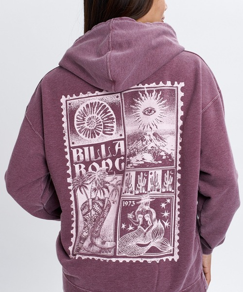 BILLABONG(ビラボン)の「BILLABONG ウィメンズ ACROSS SKIES ZIP HOODIE パーカー 【2026年秋冬モデル】/ビラボンブリーチ加工ジップアップフーディー(パーカー・レディース・パープル系その他/アイボリー/ブラック・MEDIUM)」の12枚目の写真
