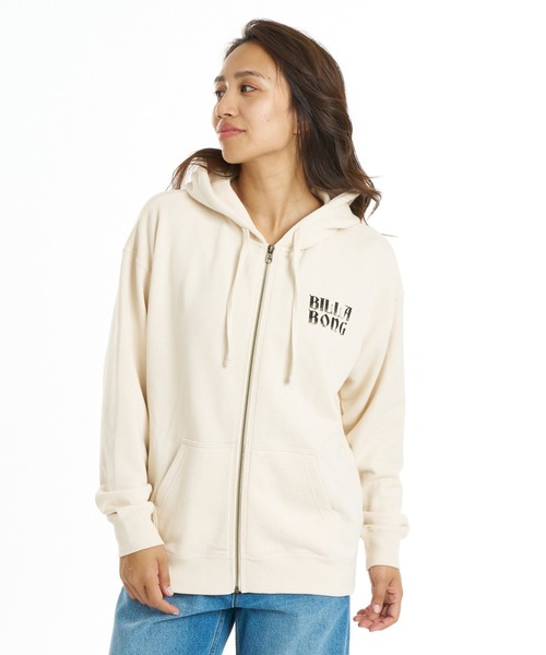 BILLABONG(ビラボン)の「BILLABONG ウィメンズ ACROSS SKIES ZIP HOODIE パーカー 【2026年秋冬モデル】/ビラボンブリーチ加工ジップアップフーディー(パーカー・レディース・パープル系その他/アイボリー/ブラック・MEDIUM)」の18枚目の写真